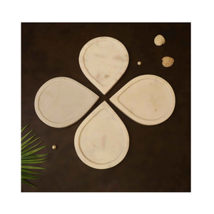 Durable Eco-Friendly Marble <b>Drink</b> <b>Coasters</b> Washable Natural Stone <b>Coaster</b> Set for Daily Use Cut Technique - Product Image 4