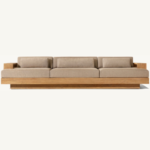 Furniture chair made of teak <b>wood</b> <b>frame</b> with three seats, modern design, suitable for indoor use, durable, brown color - Product Image 3