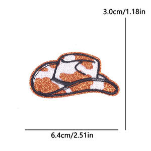 Vintage Botanical Custom Embroidery Patch Flower Star Heart Twill Fabric Iron On Applique For Clothing Hats Bags DIY Decoration - Product Image 5
