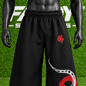 Custom Wholesale Heavyweight Fleece <b>Joggers</b> <b>Men</b> Streetwear Graphic Print <b>Baggy</b> Casual Open Bottom Sweat Pants - Product Image 4