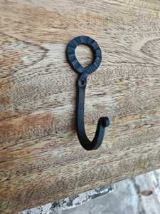 Hand Forged Wrought Iron Wall <b>Hook</b> Vintage Industrial Decorative J <b>Hook</b> for <b>Coats</b> Bags Hats Rustic Antique <b>Single</b> Hanger - Product Image 2