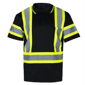 Gilet réfléchissant personnalisé avec logo, haute visibilité, travail de construction, t-shirt polo de sécurité réfléchissant à manches courtes - Product Image 2