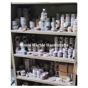Support d'encens et de bougies artistique en pierre ollaire naturelle sculptée, forme ronde, en gros, à prix très compétitif - Product Image 2