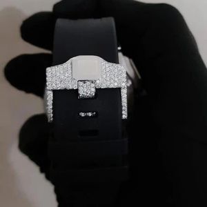 Reloj de Diamantes de Lujo Splendid Gift Jewelry, 28 mm, Caja de Plata con Moissanita, Movimiento Analógico de Cuarzo ETA, Cristal de Zafiro, Cierre Oculto - Product Image 4