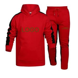 Men's 100% Cotton Fleece Oversized Hoodie and Sweatpants Custom <b>Tracksuit</b> Sets High Quality - Product Image 5
