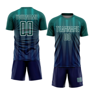 ชุดเสื้อฟุตบอลแบบกำหนดเอง ชุดยูนิฟอร์มฟุตบอลสำหรับทุกเพศ สีเขียวเหลือง เสื้อฟุตบอลแบบซับลิเมชั่น เสื้อฟุตบอลแขนสั้น mo - Product Image 3