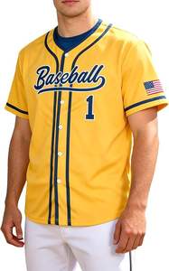 Camiseta de Béisbol Unisex Personalizada de Alta Calidad con Nombre del Jugador, Logotipo Frontal, 2 Botones, Transpirable, Absorbe la Humedad, Talla Grande, Secado Rápido - Product Image 5
