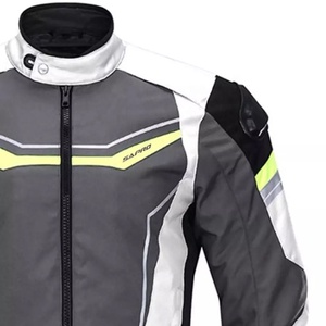 Chaqueta de Motocicleta SA.PRO para Hombre, Manga Larga, Cordura, Impermeable, Transpirable, con Bloques de Color, Resistente al Viento, Gris, Blanco, Amarillo, Logotipo Frontal - Product Image 3