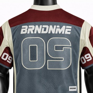 Ensemble maillot et short de football américain 100 % polyester, uniforme sportif respirant, tenue d'équipe personnalisée pour les entraînements et les matchs - Product Image 6