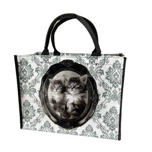 Bolsas de compras tejidas de algodón de lona de diseño personalizado de alta calidad con laminación de revestimiento interior Patrón de logotipo al por mayor de Vietnam - Product Image 5