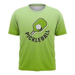 T-shirts de pickleball personnalisés en polyester/coton, tricotés, impression numérique, haute qualité, manches courtes, OEM ODM - Product Image 3