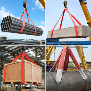 Sangle plate en polyester pour levage d'équipements lourds, 5 tonnes, boucles renforcées, haute performance, fabricant OEM - Product Image 2