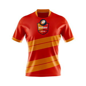 Ensemble de maillot et short de rugby personnalisés en tissu léger à séchage rapide, uniforme de rugby imprimé, fabricant de vêtements de sport OEM - Product Image 3