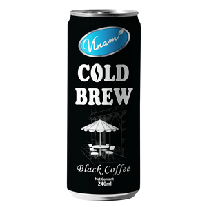 Vinam-Mellow Sugar COLD BREW RTD Black <b>Coffee</b> 240ml Slim Can for Wholesale & Export - Product Image 1