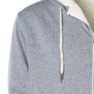 Sweat à capuche unisexe épais et chaud doublé en sherpa avec fermeture éclair pour impression personnalisée, broderie et commandes en gros - Product Image 5