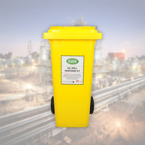 Oil Spill Kit 240 Liter Wheelie Bin – Industrial Oil Spill Cleanup and Emergency Response Absorbent Kit - Product Image 2