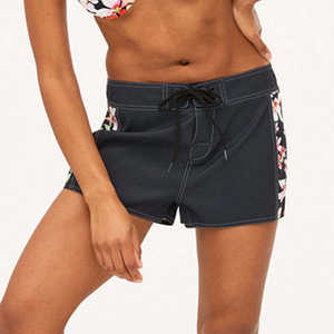 Shorts Deportivos Ecológicos Transpirables de Secado Rápido con Paneles Laterales Negros para Mujer, Cintura Elástica, para Correr, Gimnasio, Ropa Deportiva de Verano - Product Image 1