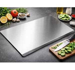 Tabla de cortar cuadrada de acero inoxidable personalizada de gran tamaño, multiusos para cortar verduras y frutas - Product Image 6