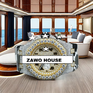 Customized <b>Men's</b> Vintage Hip Hop <b>Watch</b> Stainless Steel Cut Moissanite Diamond Unique Analog Glass Fashionable Stainless Steel - Product Image 1