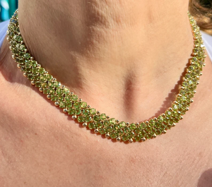 <b>Solid</b> Luxury 14K Gold Plated Link Chain Choker <b>Necklace</b> with Diamond Bezel Set Women's Wedding Fashion Jewelry - Product Image 3