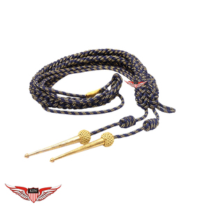 Cordon d'épaule uniforme de qualité supérieure, aiguillettes torsadées avec embout argenté métallique - Product Image 5