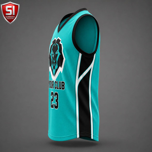Maillot de basket personnalisé Sumroos Industry, col en V, sans manches, évacuation de l'humidité, impression par sublimation, numéros d'équipe 23, adulte unisexe - Product Image 6