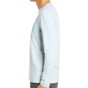 เสื้อยืดแขนยาวผู้ชายรุ่นใหม่มาแรงปี 2025 แบบเรียบ ผ้าฝ้าย 100% เป็นมิตรกับสิ่งแวดล้อม แห้งเร็ว ขายส่ง - Product Image 3