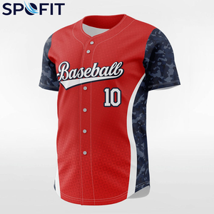 Premium Quality Custom Men’s Printed <b>Baseball</b> Jersey 100% Polyester Plain Short Sleeve Sports Jersey OEM Service - Product Image 2