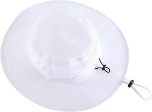 Unisex White Wide Brim 3D Embroidery Laminated Sun <b>Hat</b> Adjustable Strap Mesh Breathable Outdoor <b>Summer</b> Casual for Adults - Product Image 3