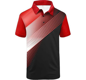 Embroidered Anti-Wrinkle <b>Button</b> Collar Short Sleeve Knitted Polyester/Cotton Custom Men's Golf Shirt - Product Image 5
