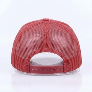 Premium Red Mesh Trucker Hat 6-Panel Adjustable <b>Snapback</b> Casual <b>Cap</b> Breathable Unisex Adult Spring Summer Fashion - Product Image 2
