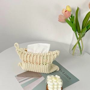 Boîte à mouchoirs en jute naturelle de qualité supérieure – Porte-mouchoirs décoratif fait main pour salon, bureau et table d'hôtel - Product Image 5