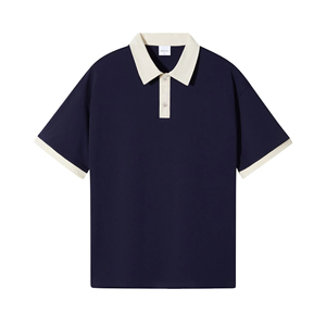 Women Ribbed <b>Polo</b> <b>Shirt</b> Short Sleeve Contrast Collar Cotton <b>Polo</b> Casual Summer Wear - Product Image 4