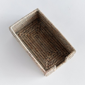 Rattan napkin holder rectangle basket for napkins storage ramadan festival table decorations - Product Image 3