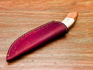 Damascus Steel Gut Hook Skinner <b>Knife</b> <b>Bone</b> and Wood <b>Handle</b> Handmade Fixed Blade Hunting <b>Knife</b> Wholesale Bulk Order - Product Image 6
