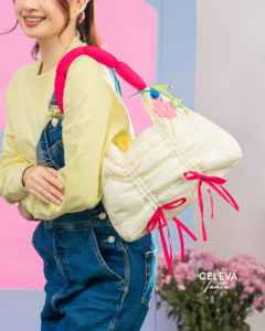 Sac fourre-tout pour femme Hody toutes saisons, grande capacité, matériau crinkle premium, fermeture à glissière, poche intérieure - Série Celeva - Product Image 5