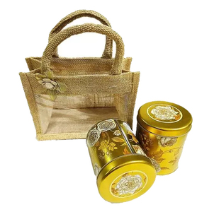 Promotional Custom Printed Jute <b>Gift</b> Bag Eco Friendly Reusable Burlap Tote Bag with Handle for Company Event Marketing Shopping - Product Image 4