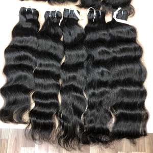 Extensiones de cabello Remy vietnamita recto de hueso alineado con cutícula Paquetes de cabello virgen trenzado de ondas naturales crudas - Product Image 5