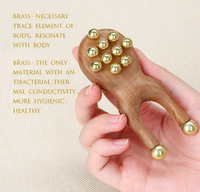 Meilleur ensemble de massage Gua Sha en laiton pour le visage, personnalisable avec logo en bois, outil de massage Gua Sha en bois, peigne brosse massant le cuir chevelier