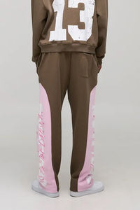 Conjunto de chándal de moda: Sudadera con capucha de hombros caídos y pantalón holgado, estilo oversize, con efecto lavado 13 y jogger con refuerzo. - Product Image 2