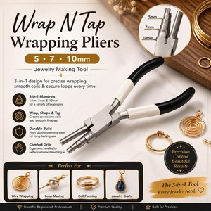 Pince à enrouler Wrap N Tap 5 7 10 mm, outil de façonnage de fil pour la fabrication de bijoux ZetomedPro - Product Image 4