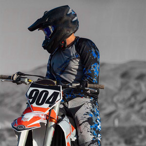 High Quality Sublimation Motocross Jersey 100% Polyester Long Sleeve Breathable Sportswear Motocross Racing Jersey Quick Dry - Product Image 5