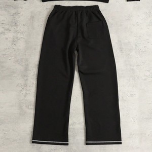 Ensemble de survêtement 2 pièces pour homme en coton, sérigraphié sur mesure, avec sweat à capuche et pantalon de jogging, style streetwear et surpiqûres contrastées - Product Image 3