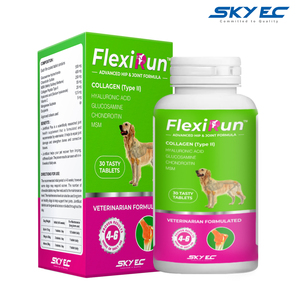 อาหารเสริมบำรุงข้อต่อสุนัข FlexiRun พร้อมกลูโคซามีน คอนดรอยติน และ MSM ชนิดเม็ด - บำรุงสะโพกและข้อต่อขั้นสูง 30 เม็ด ปราศจากธัญพืช - Product Image 1