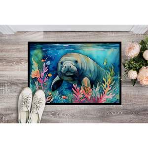 Felpudo Manatee antideslizante lavable para interior/exterior alfombra de entrada 24H X 36W alfombrilla para puerta delantera - Product Image 2