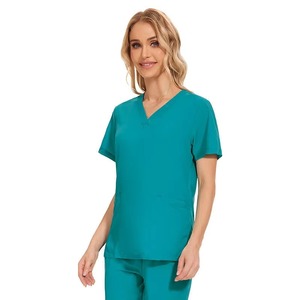 Wholesale High Quality Fashion Unisex Hospital Scrub Suit Knitted Spandex/Polyester Stretch Needle Detection Pakistan Gradient - Product Image 5