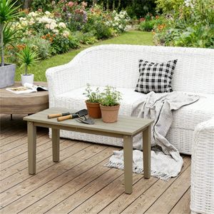 Tavolo da Pranzo Rettangolare Marrone per Esterni, Giardino e Terrazza (Solo Tavolo) - Product Image 1