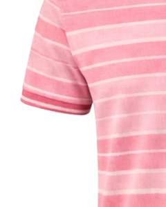 Polo a Rayas Rosa y Blanco para Hombre con Bolsillo en el Pecho, Algodón, Corte Clásico, Manga Corta, Casual, Verano, Fabricante, Suministro al por Mayor - Product Image 5