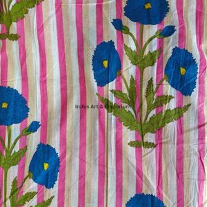 Tela de Algodón Cambray Estampada a Bloques 60x60, Tela de Algodón con Estampado Tradicional Jaipuri - Product Image 5