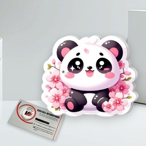 Palette magnétique multifonctionnelle en acrylique diamanté écologique motif panda mignon, fleur et papillon pour extensions de cils - Product Image 2